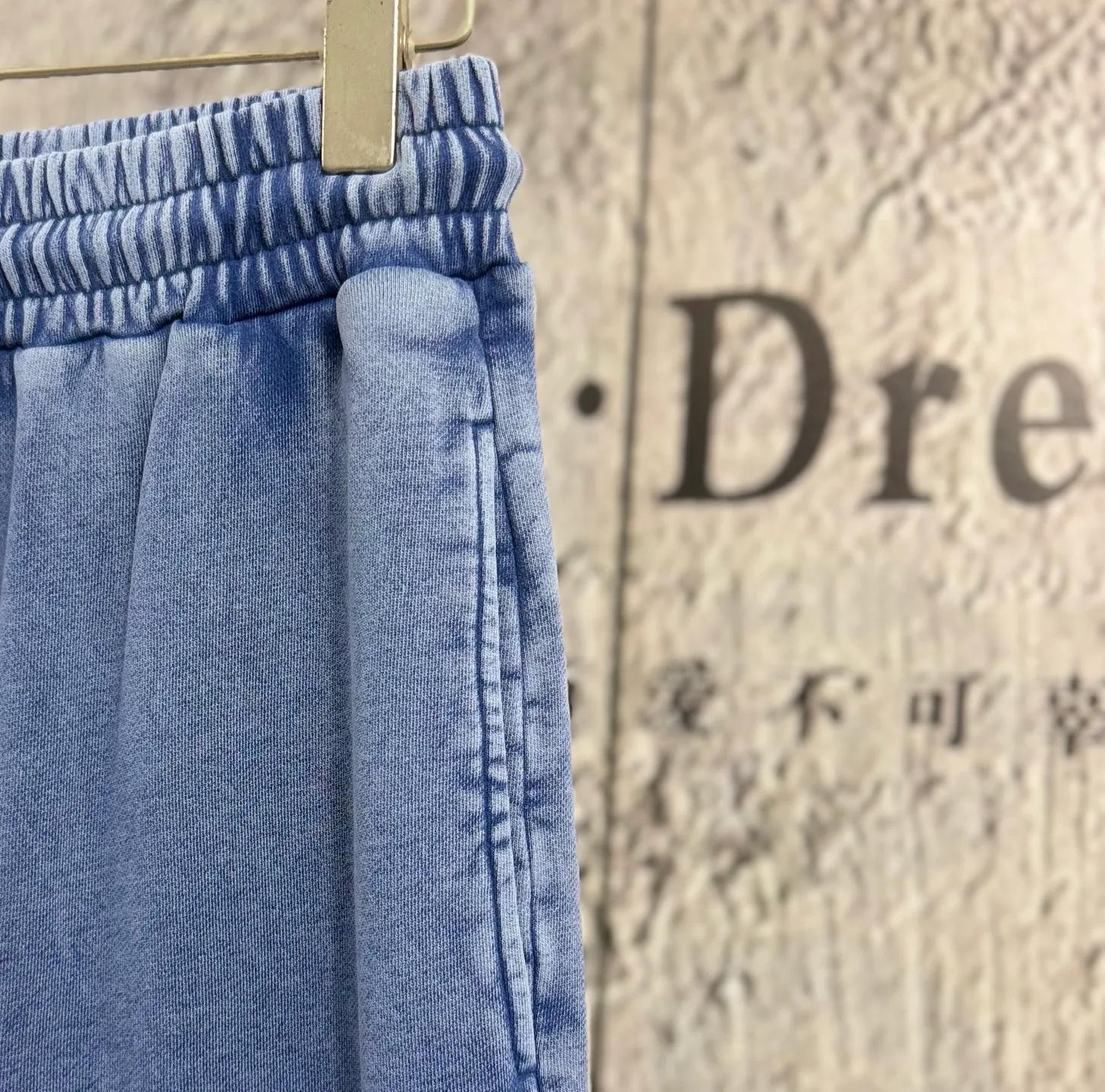 "𝙉𝙚𝙬⚜️Amy" 2026 Autumn and Winter New Arrival sweatpants 360g 100% cotton distressed fried snowflake casual pants three-dimensional printed hot diamond badge Color: Black Blue Green Coffee Color Sizes: S M L XL XXL